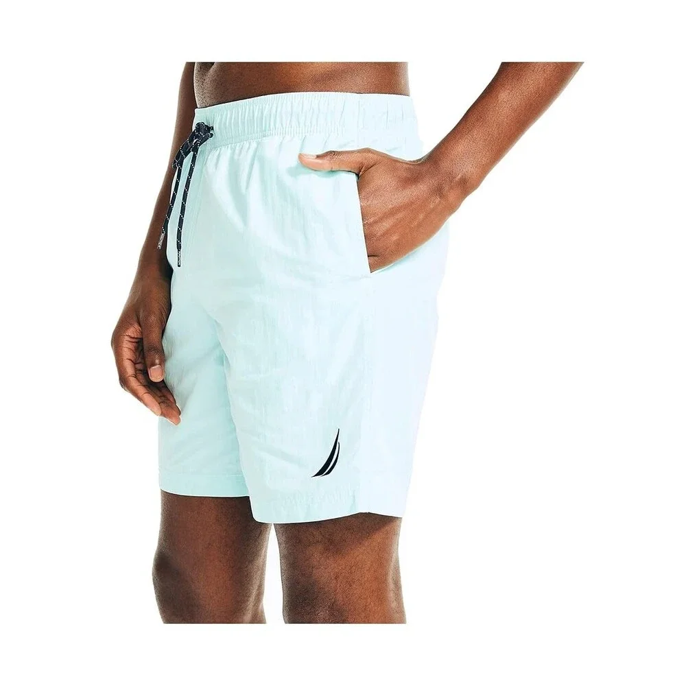 Nautica Quick Dry Swim Trunks Men's XL Reel Aqua 8